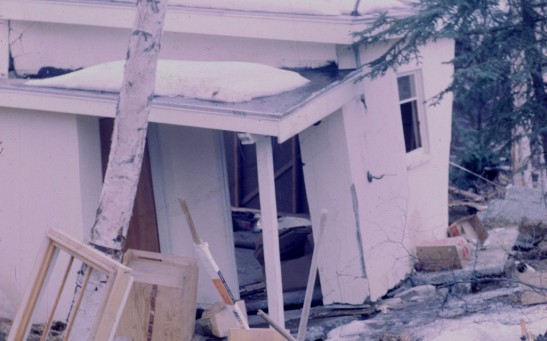 Alaska 1964 Good Friday earthquake damage.