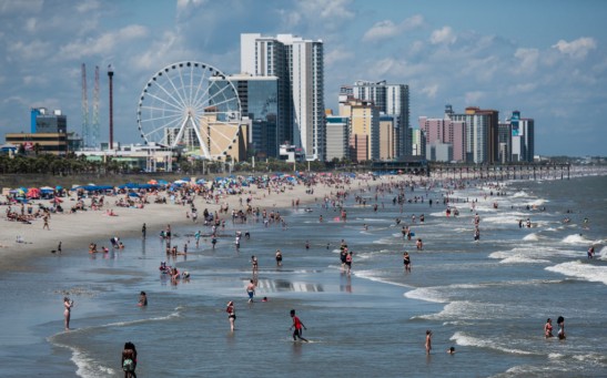 Americans Celebrate Memorial Day Weekend At Myrtle Beach As South Carolina Opens Amusement Parks