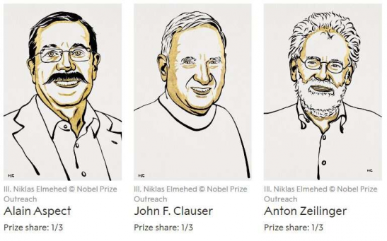 Three quantum physicists won Nobel Prize for Physics 2022.