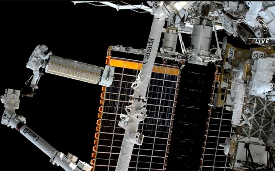  NASA Astronauts Completed Over 7-Hour Solar Array Installation During a Spacewalk at the ISS
