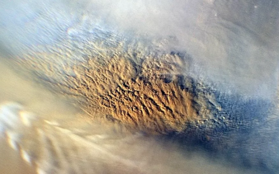 A dust storm rampages over Mars in 2007. Recent recordings from the Mars Perseverance rover could reveal how Martian dust storms form, and what they're made of.