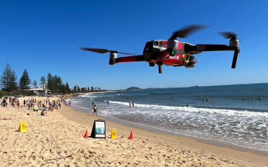 The government in Queensland, Australia, is testing whether drones can be used to detect sharks near beaches. 