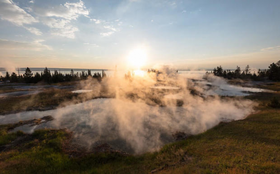 The West Thumb Geyser Basin in Yellowstone National Park. 