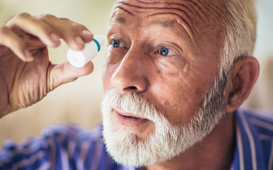  Dry eye is a common and often chronic problem, particularly in older adults. With each blink of the eyelids, tears spread across the front surface of the eye, known as the cornea.