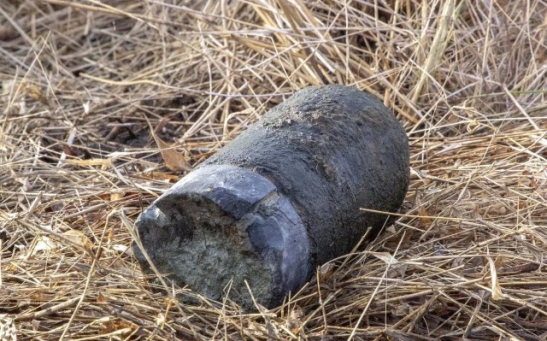 Historic ordnance discovered by archaeologists at Little Round Top in Gettysburg. 