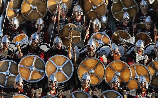 Up Helly Aa Fire Festival In Shetland