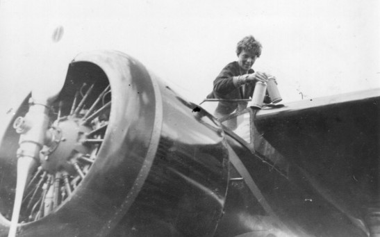 Earhart In Cockpit