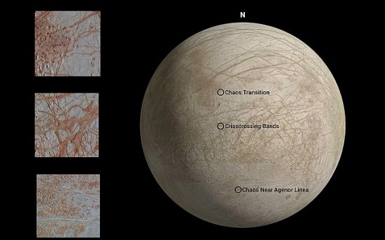 NASA Releases High-Definition Photos of Jupiter's Moon Europa With Complex Surface Features Called 'the Playtpus'