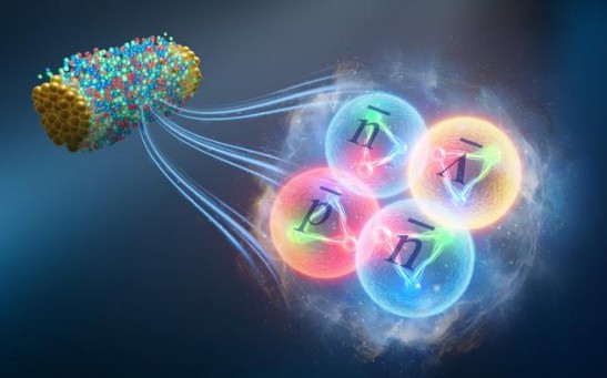 Antihyperhydrogen-4 created in a heavy-ion collision 