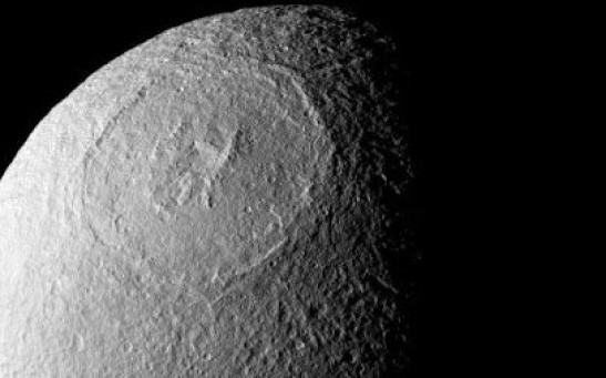 Saturn's moon Tethys Looks Like Death Star